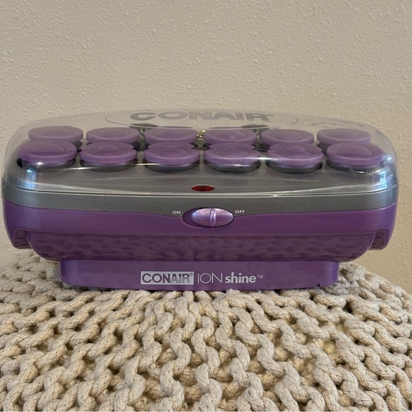 Conair Other - Conair Ion Shine Ceramic Velvet Jumbo Hot Rollers 12 ea Rollers and Clips